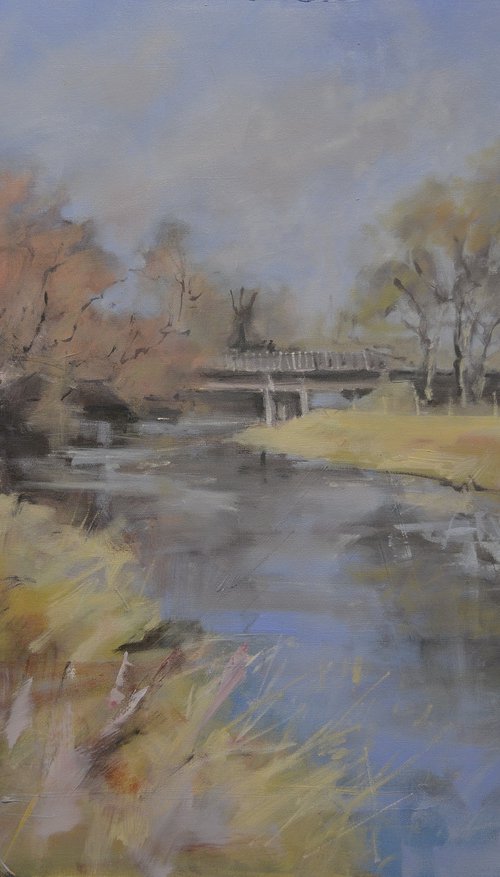 The river in spring, Buxton, Norfolk. by Tom Cringle