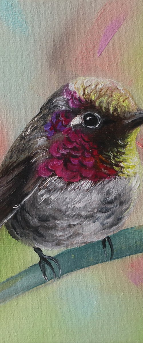Violet Hummingbird by Natalia Shaykina
