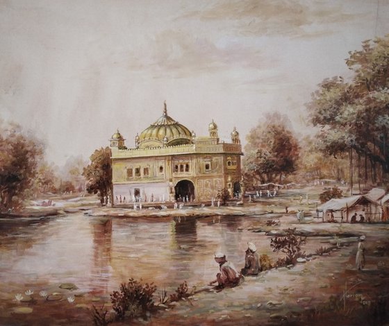 Guru Ghar – That Sails On Purity | Oil Painting By Hari Om Singh
