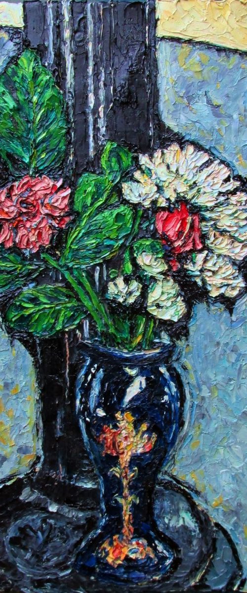 Flowers on a cold stove by Richard Meyer