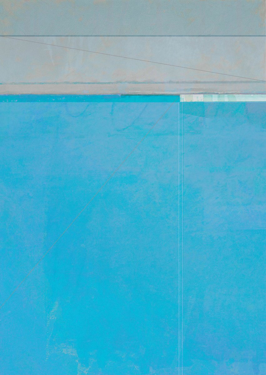 Expressive Abstract Giclee Print By Adrian Bradbury, 17 X 22, Ocean 5, Original Artwork