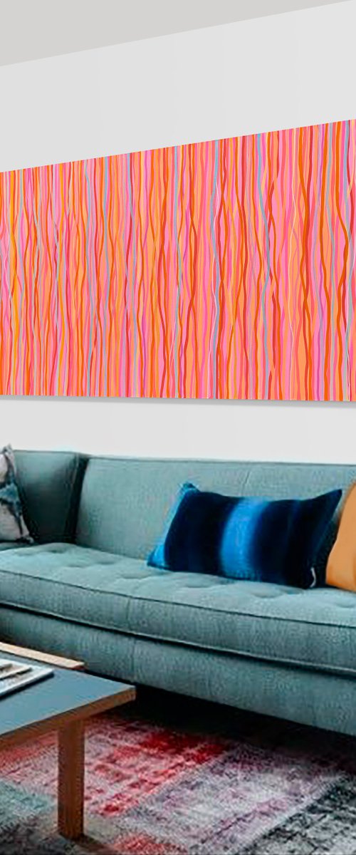 Electric Funk- 200 x 85cm acrylic on canvas by George Hall