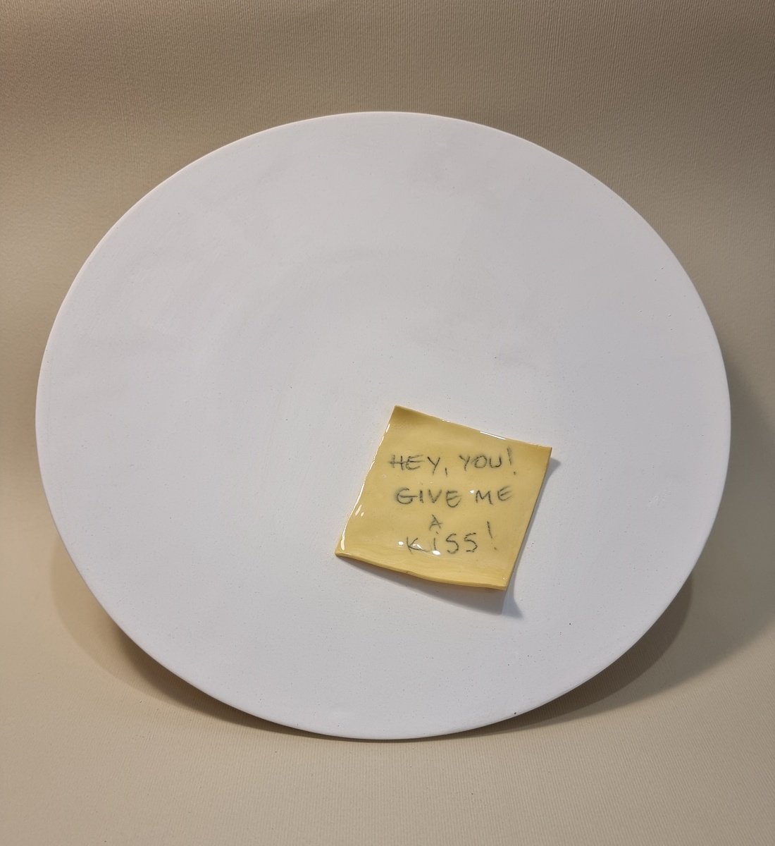 Photorealistic Still Life Relief By Zlatina Krusteva, 10 X 10", "Hey You, Give Me A Kiss", Original Artwork