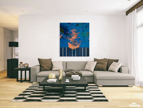 Abstract Portrait in Blue