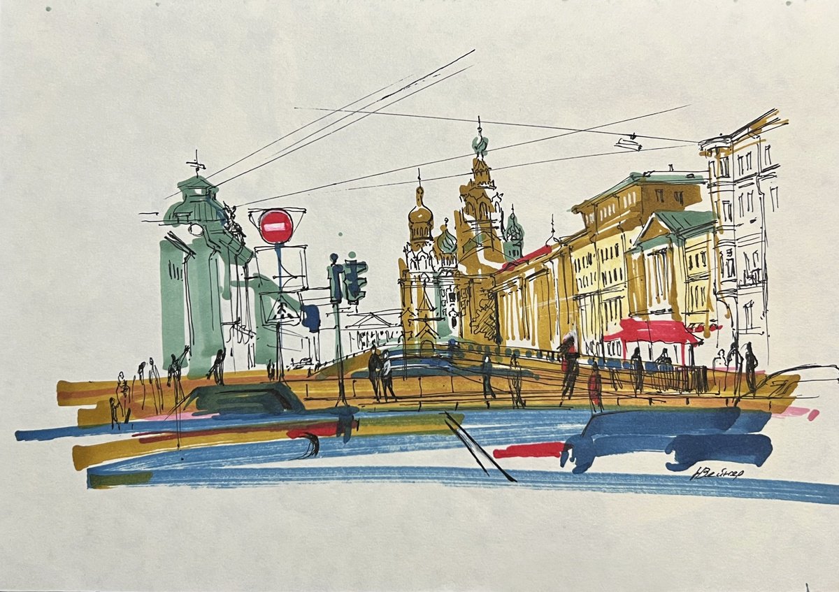 City  - ? - ?street. Nevsky Prospect by Natalia Veyner