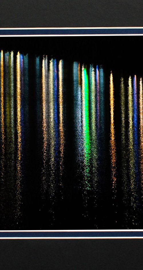 Harbour Lights Reflections, Normandy, France by Robin Clarke
