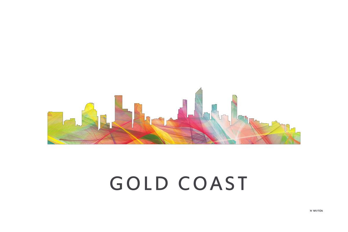 Gold Coast Queensland Australia Skyline WB1 by Marlene Watson