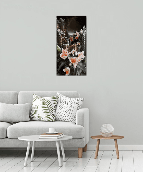 City flowers - photo collage, digital print