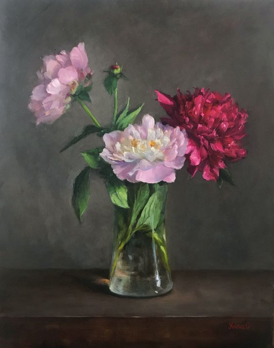 Peonies. Original Oil painting