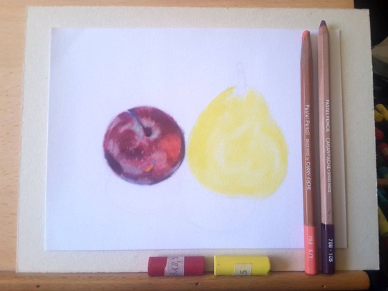 Plum and pear