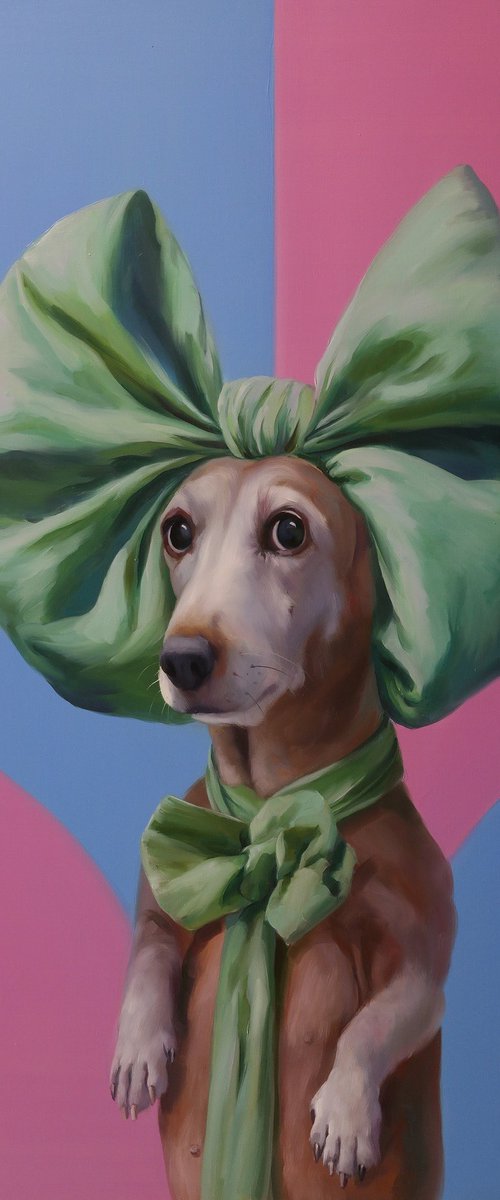 "Lady with a bow" by Lena Vylusk