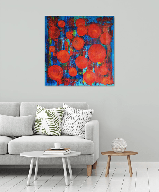Abstract poppies