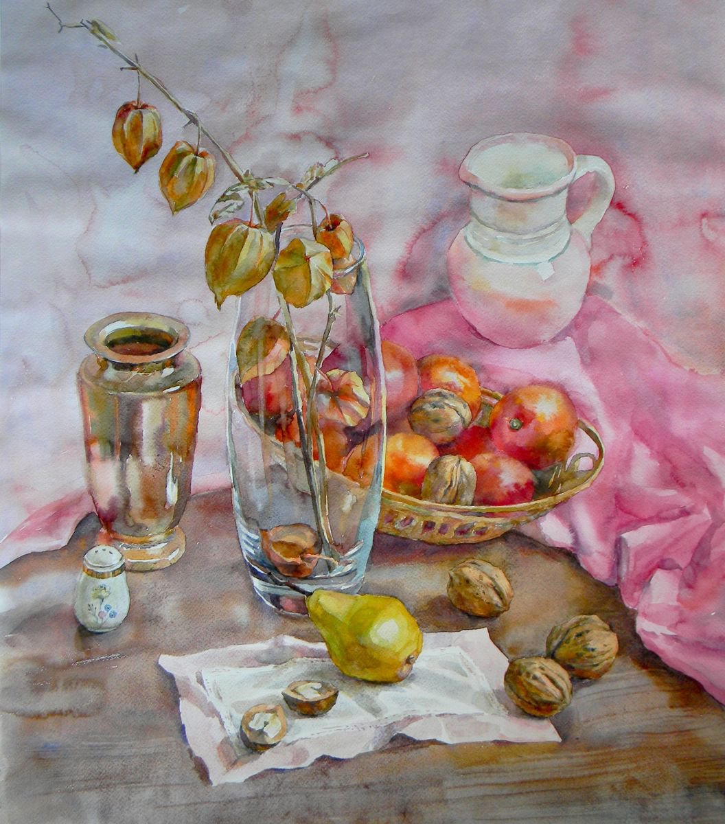 Still life with Sicilian oranges by Liudmyla Chemodanova