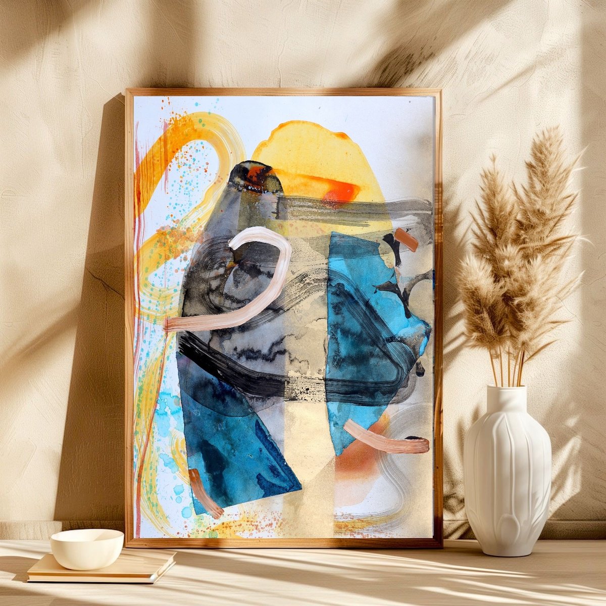 Abstract Painting By Poovi Art, 22 X 28", Hope For Tomorrow, Original Artwork