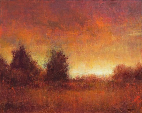 Red Sunset, 16x20 inches