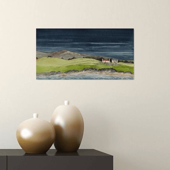 Irish Cottages by the shore
