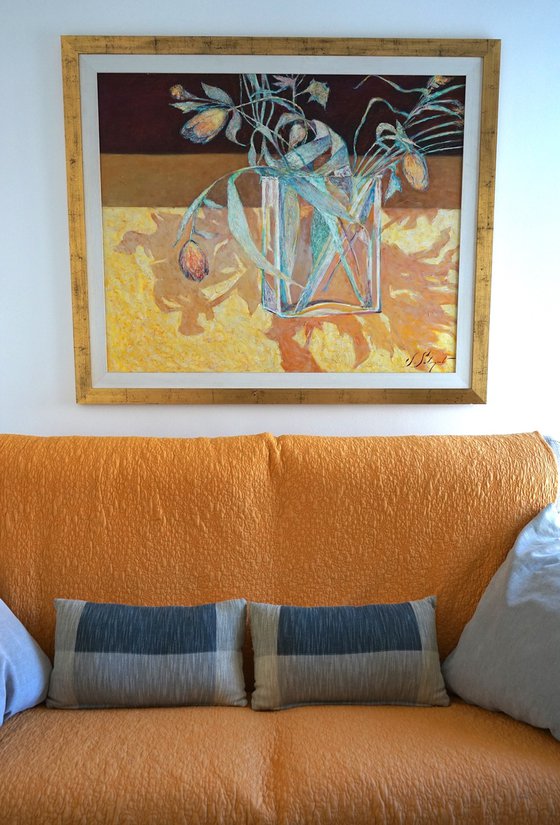 Flowers in a glass vase