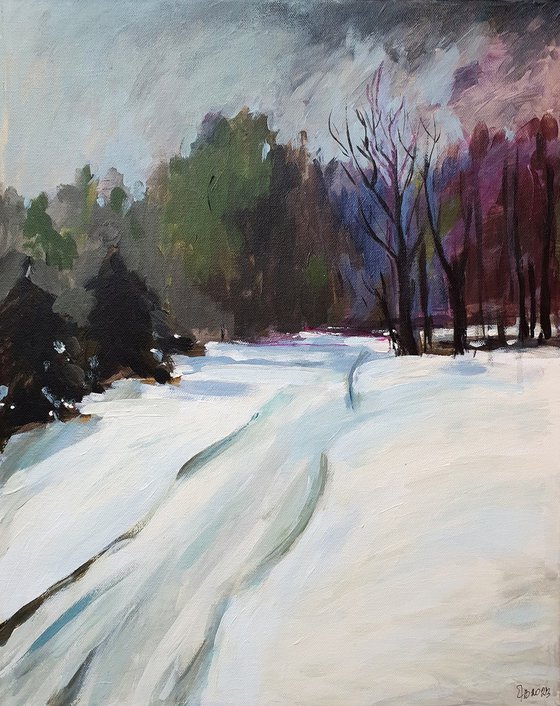 Painting | Acrylic | Winter escorting