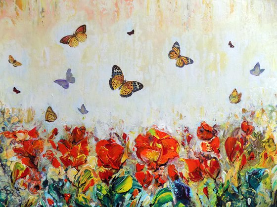 Flowers and butterflies