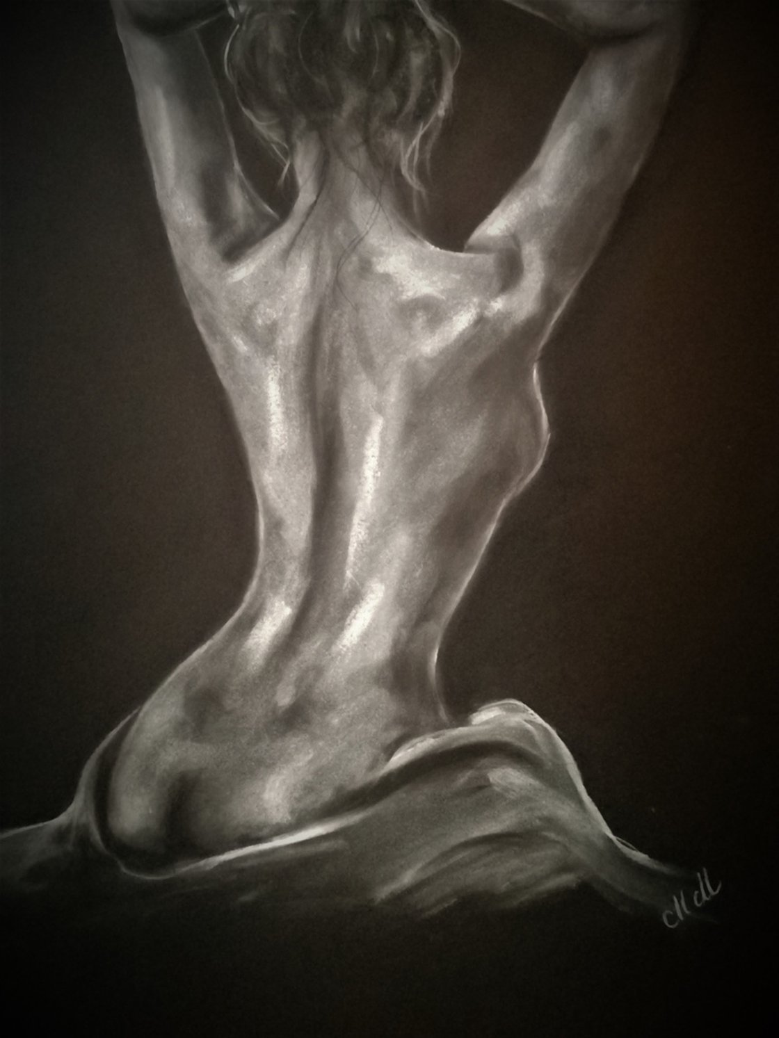 beautiful black woman body painting - Montekkiart - Paintings & Prints,  People & Figures, Female Form, Nude & Semi-Nude - ArtPal