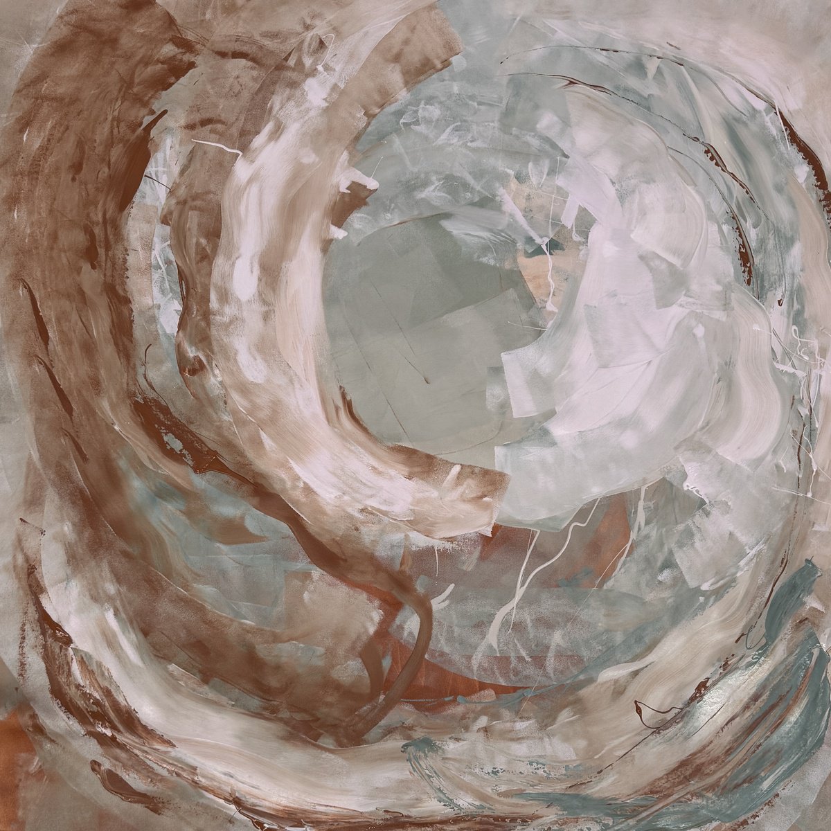 Abstract Acrylic Painting By Ivana Gigovic, 47 X 47, Aeris, Original Artwork