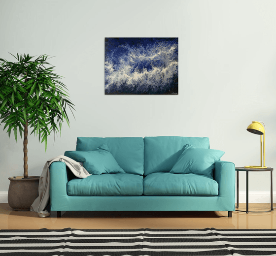 Seascape Painting "Sea Lace" 70 x 90 cm