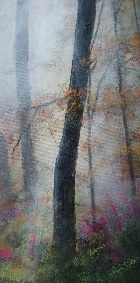 " Foggy Forest "  W 44 x H 80 cm  SPECIAL PRICE  !!!