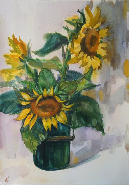 Sunflower bouquet by Elena Sanina