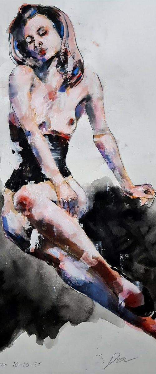 seated figure 10-10-20 by Thomas Donaldson