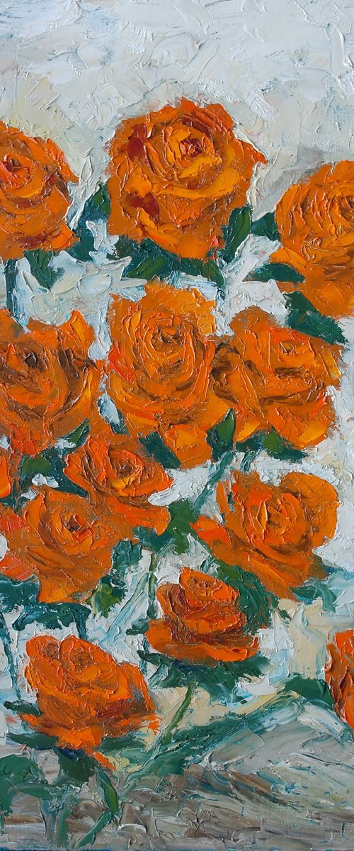 Orange Roses by Juri Semjonov