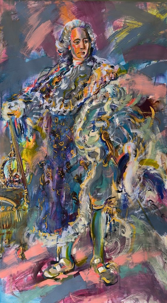 Louis XV in a Storm of Silk