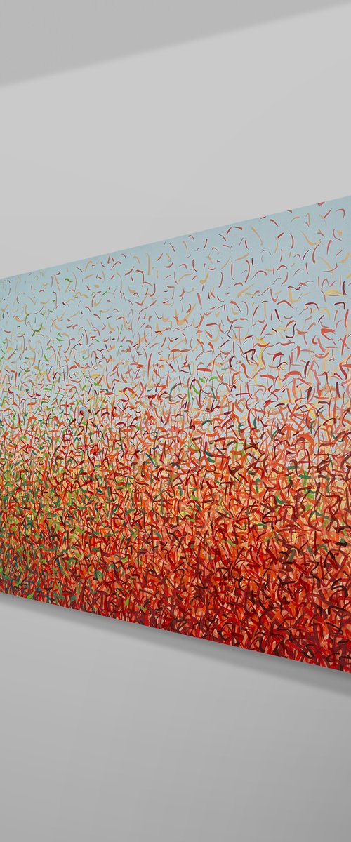 Oodnadatta View - 152 x 76cm acrylic on canvas by George Hall