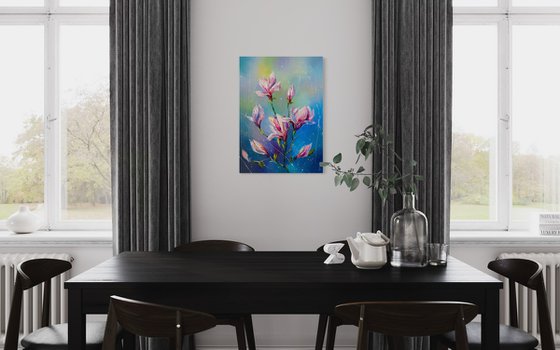 Blooming magnolia