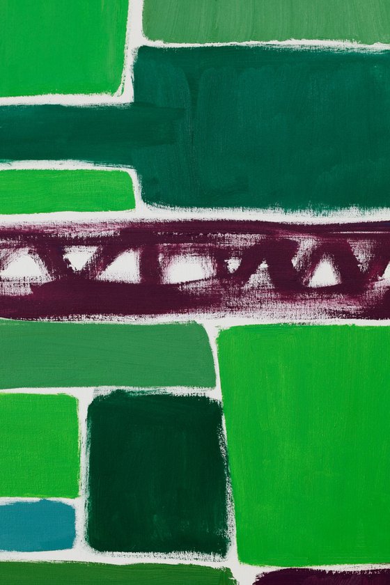 Squares / Green Purple