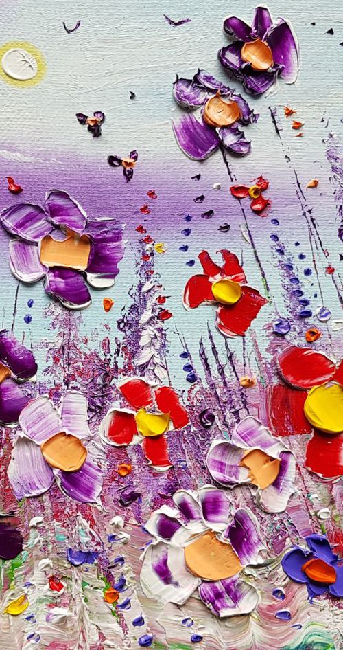 "Delicate Meadow Flowers in Love" by Phil Broad