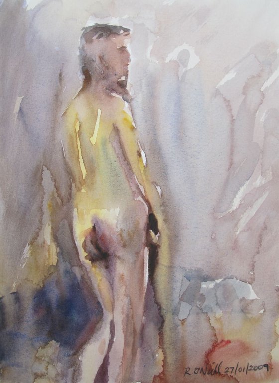 standing male nude