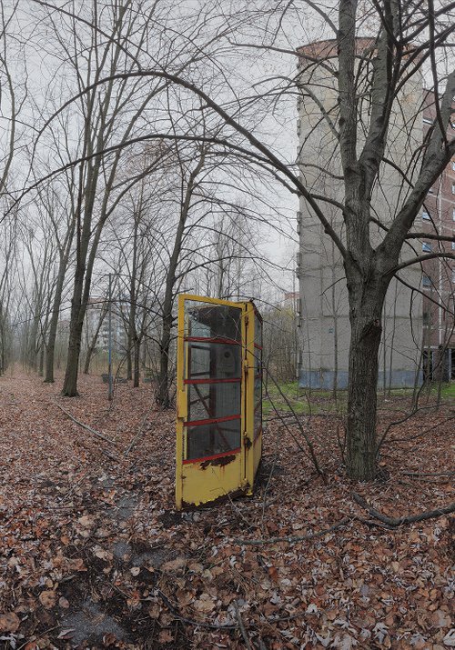 #1. Lonely phone booth in Pripyat town - XL size by Stanislav Vederskyi