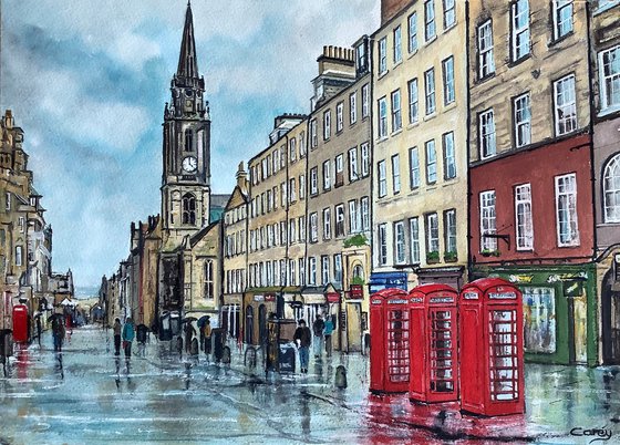 Edinburgh, Royal Mile in the Rain