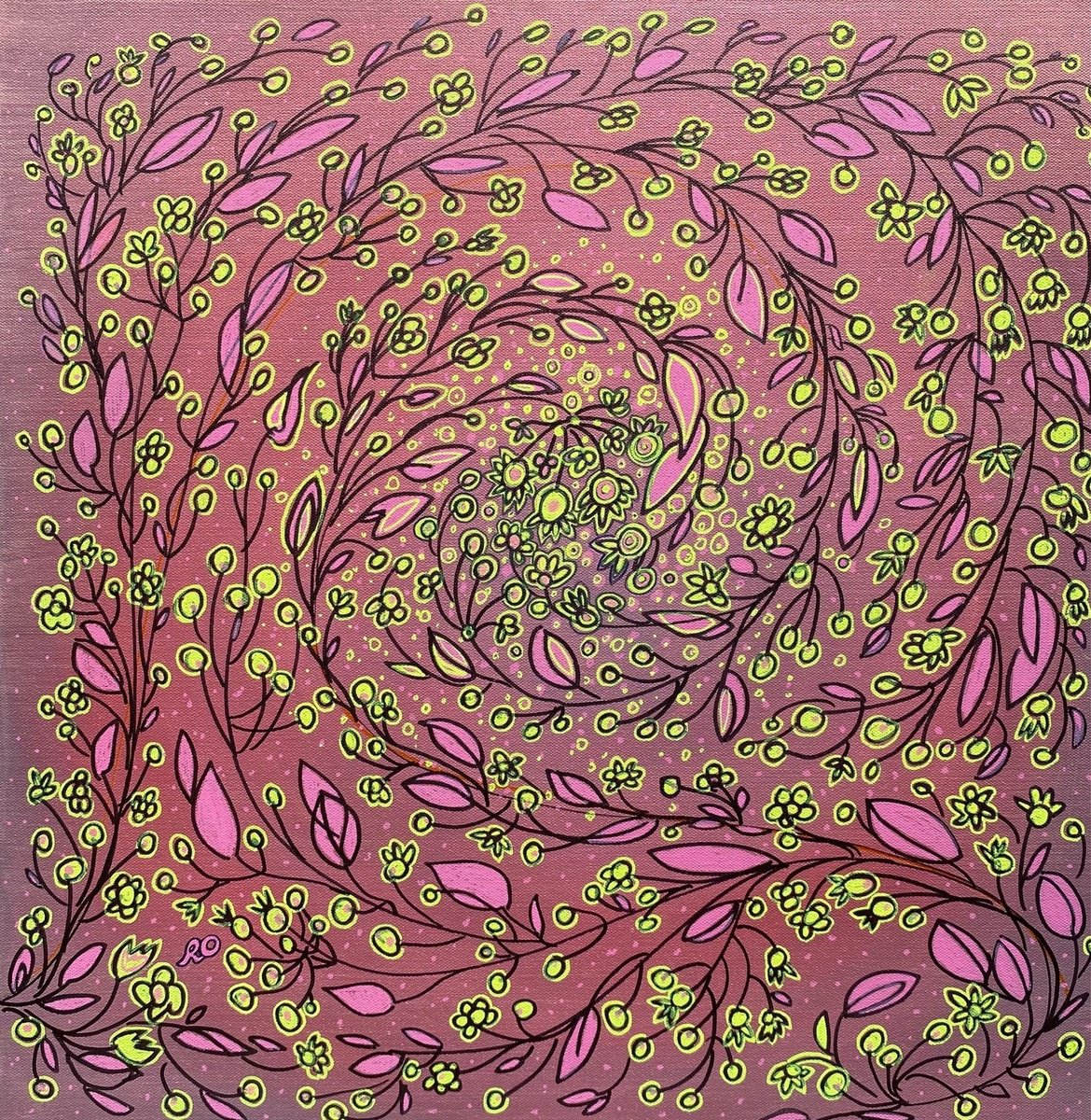 Flower Spiral By Olga Rokhmanyuk | Roartus, 24 X 24, Artwork For Sale On Artfinder