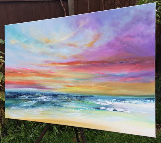 "Life's Blessings" - Cornish Seascape, Art, Skyscape