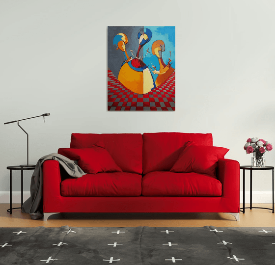 Abstract - Family (100x80cm, oil painting)