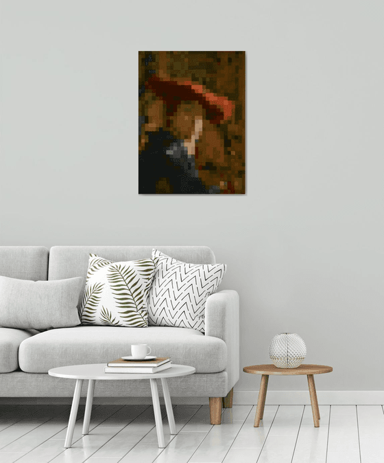 Rasterized Girl with a Red Hat