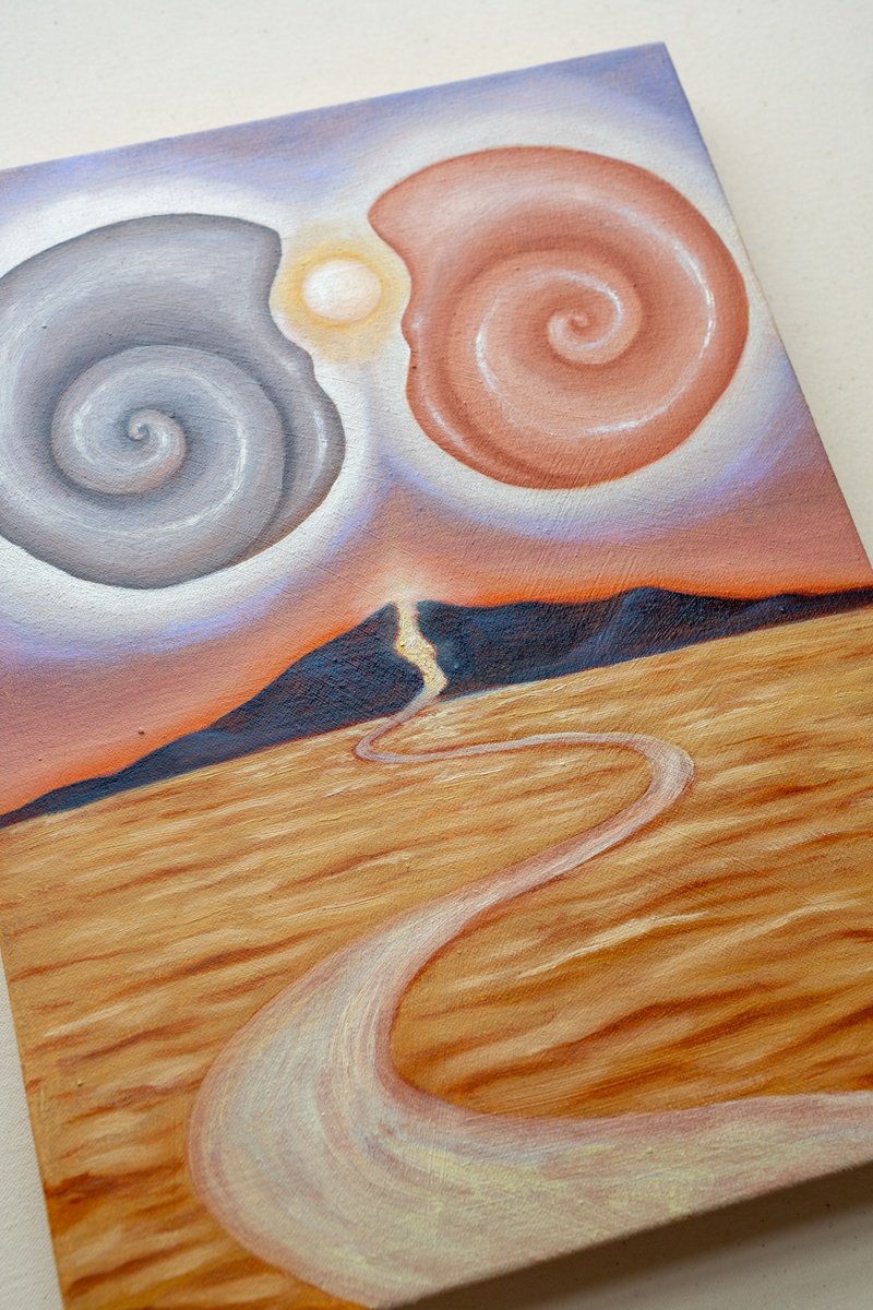 Original Oil Painting - Active Listening by Eve Devore