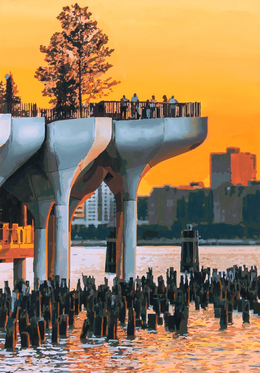 Little Island New York By Marco Barberio, 28 X 39, Artwork For Sale On Artfinder