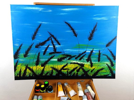 Sunrise in the grass