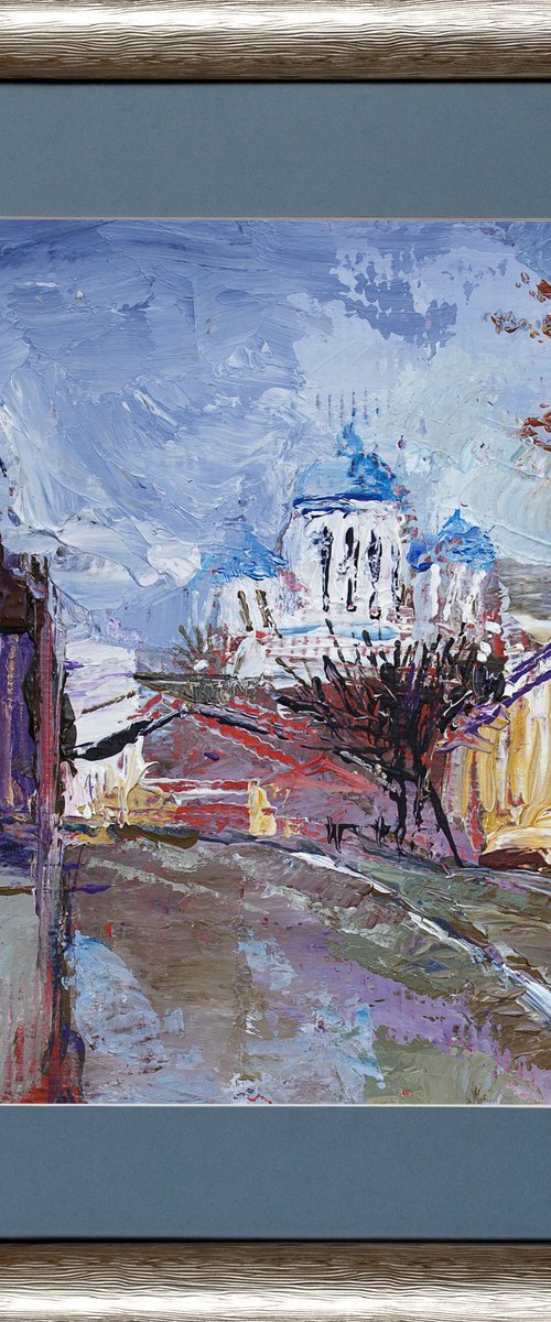 City landscape with Church by Mykola Samoilenko