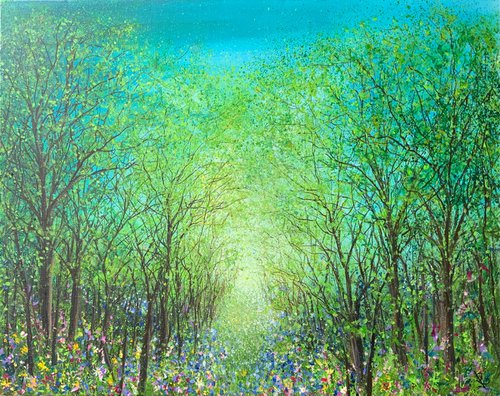 Lancashire Woodland Walk with Bluebells by Jan Rogers