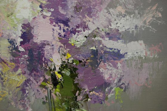 Flower oil painting - Lilacs