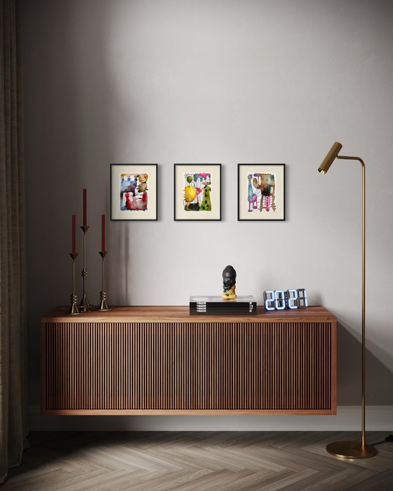 TRIPTYQUE ABSTRAIT 172401