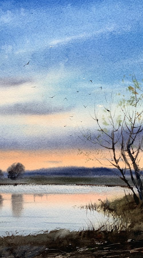 Tree by the river #2 by Eugenia Gorbacheva